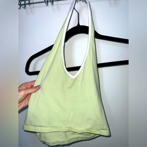 Green halter top